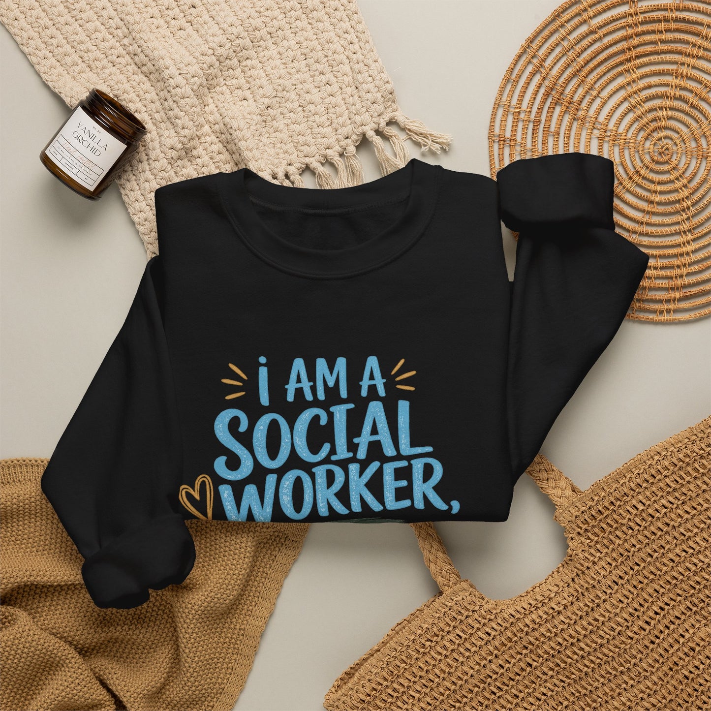 Social Worker Sweatshirt - "I Am A Social Worker, Not A F***ing Magician" Crewneck