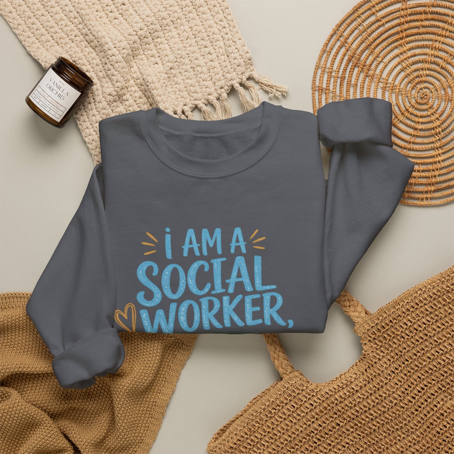 Social Worker Sweatshirt - "I Am A Social Worker, Not A F***ing Magician" Crewneck