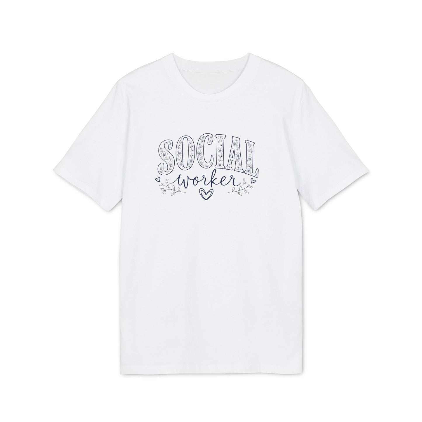 Social Worker T-Shirt — Handwritten Floral Social Worker Tee