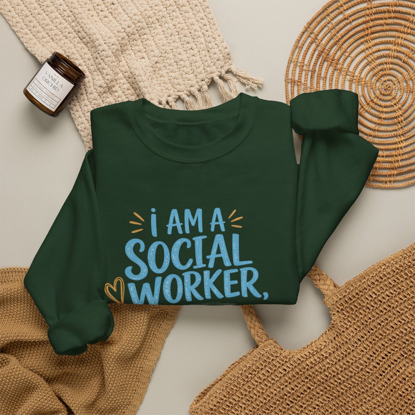 Social Worker Sweatshirt - "I Am A Social Worker, Not A F***ing Magician" Crewneck