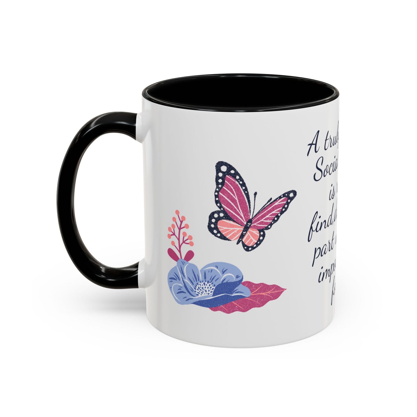 Social Worker Appreciation Coffee Mug — “A Truly Amazing Social Worker” Floral Accent