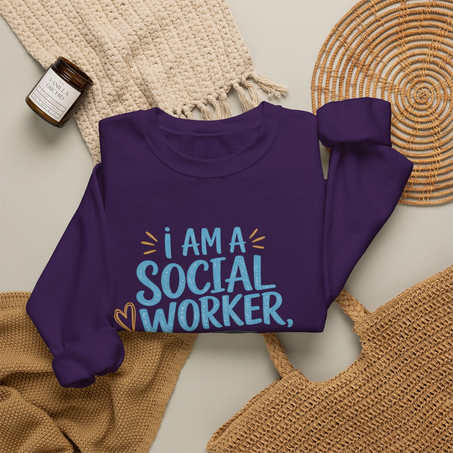 Social Worker Sweatshirt - "I Am A Social Worker, Not A F***ing Magician" Crewneck