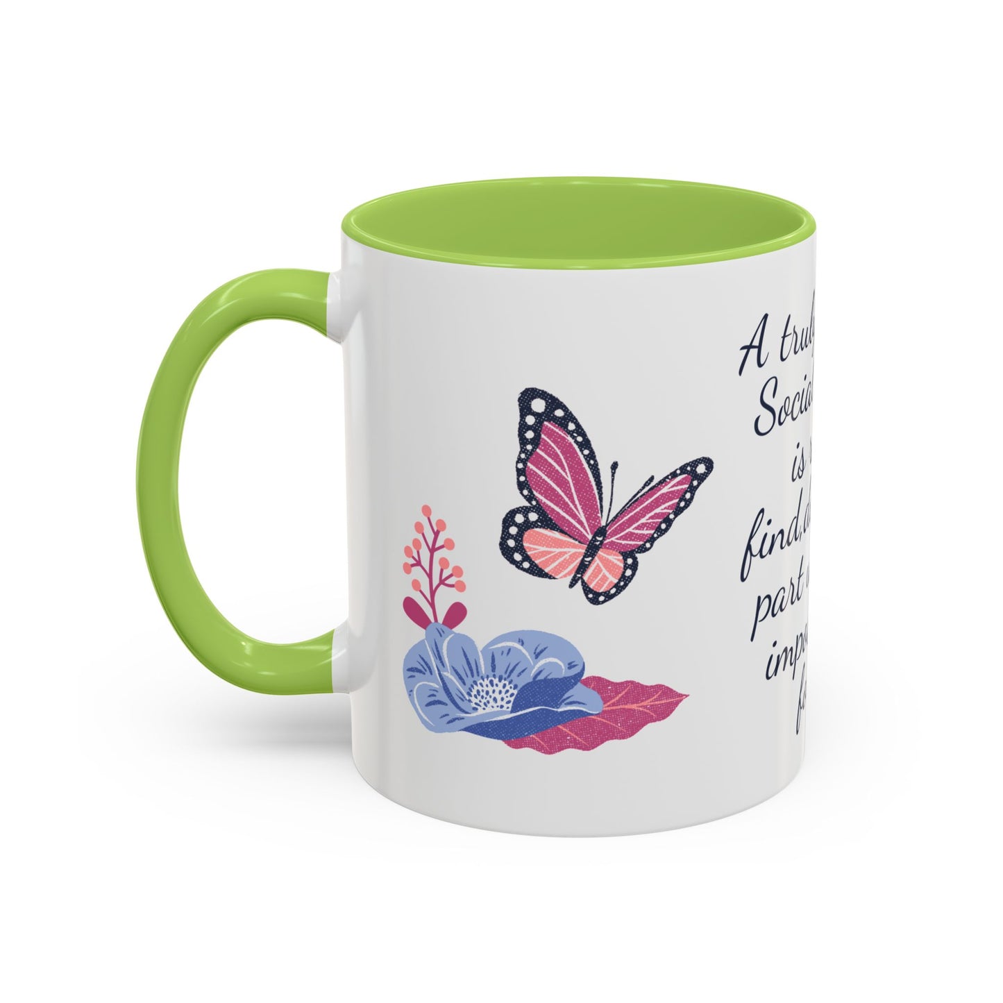 Social Worker Appreciation Coffee Mug — “A Truly Amazing Social Worker” Floral Accent