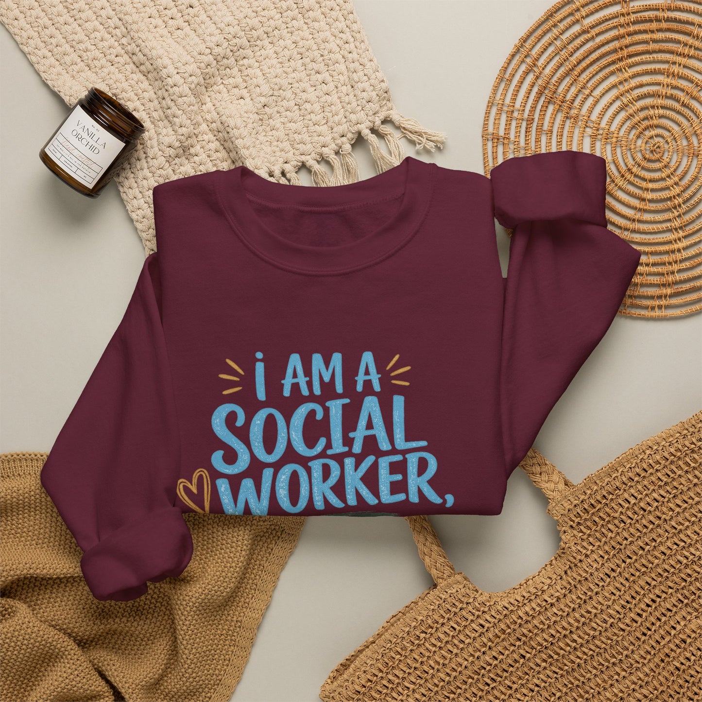 Social Worker Sweatshirt - "I Am A Social Worker, Not A F***ing Magician" Crewneck