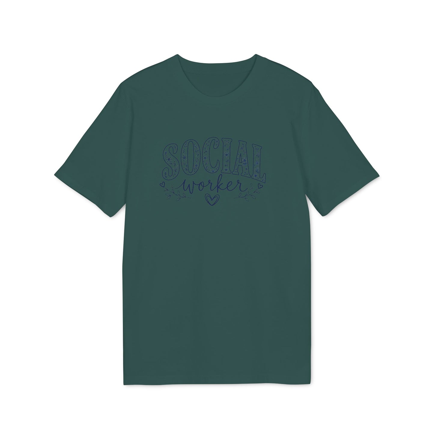 Social Worker T-Shirt — Handwritten Floral Social Worker Tee