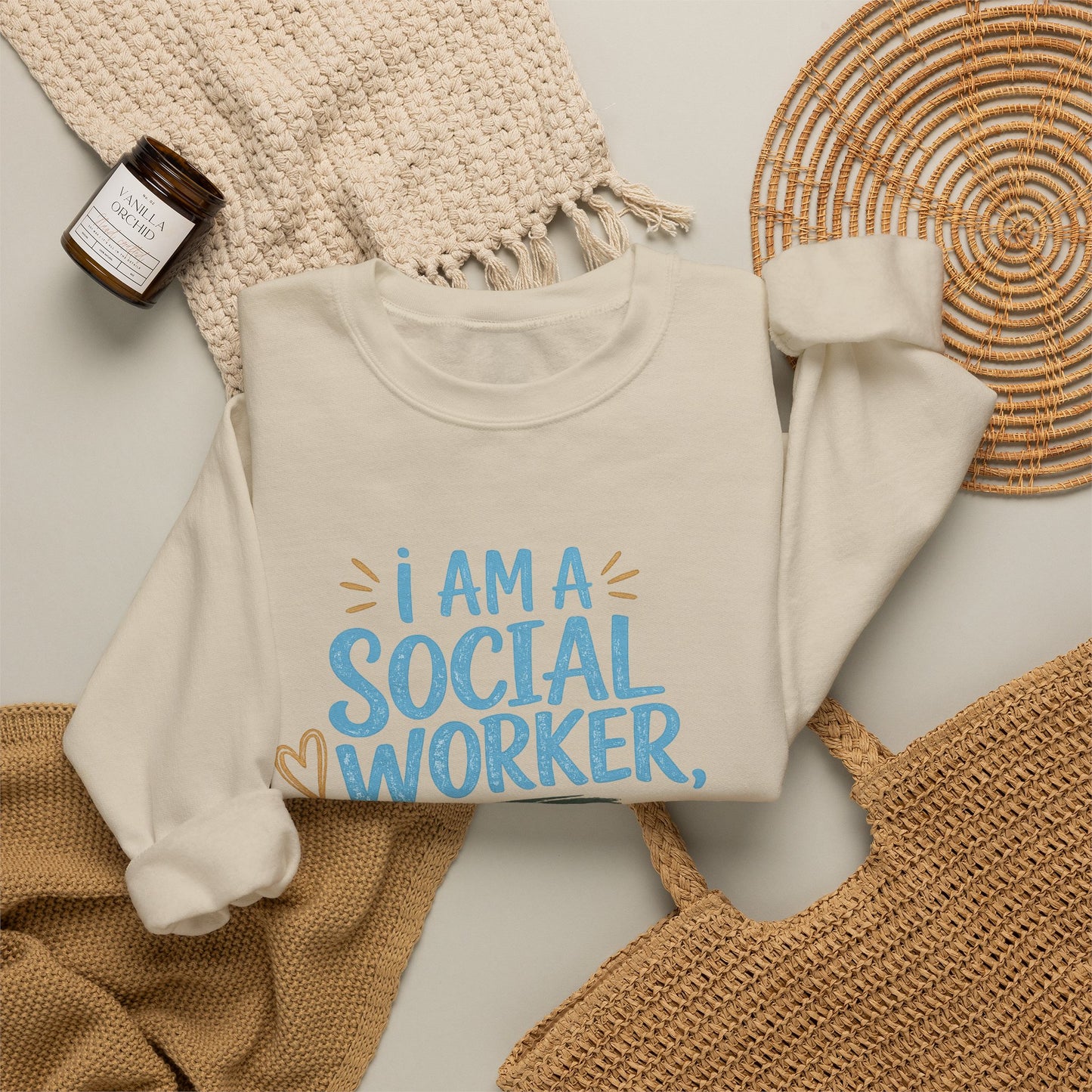 Social Worker Sweatshirt - "I Am A Social Worker, Not A F***ing Magician" Crewneck