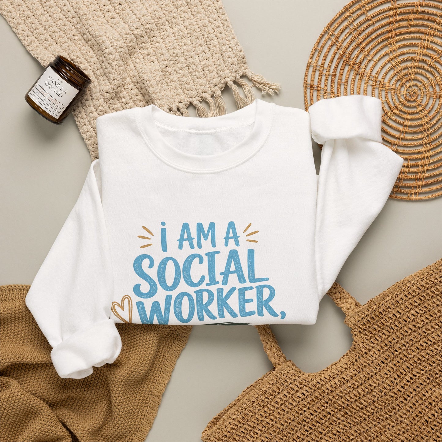 Social Worker Sweatshirt - "I Am A Social Worker, Not A F***ing Magician" Crewneck