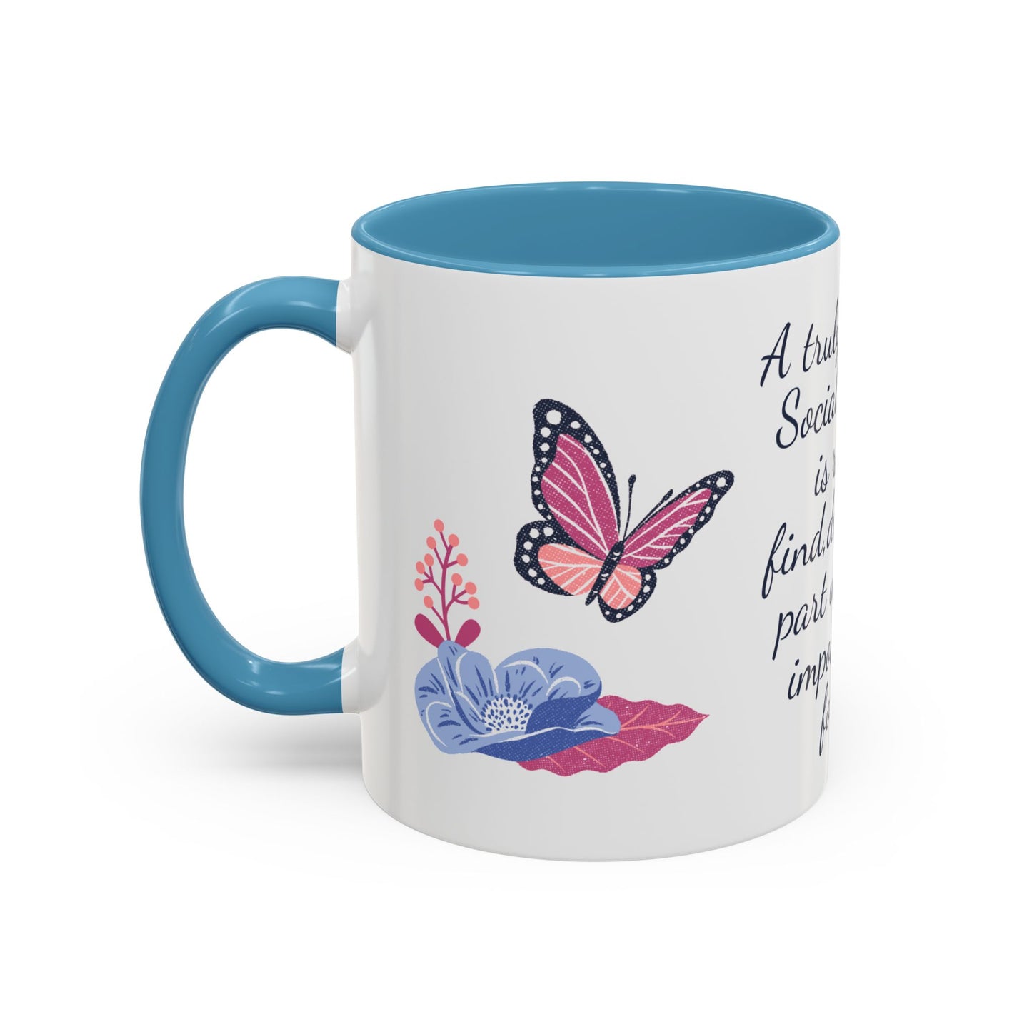 Social Worker Appreciation Coffee Mug — “A Truly Amazing Social Worker” Floral Accent