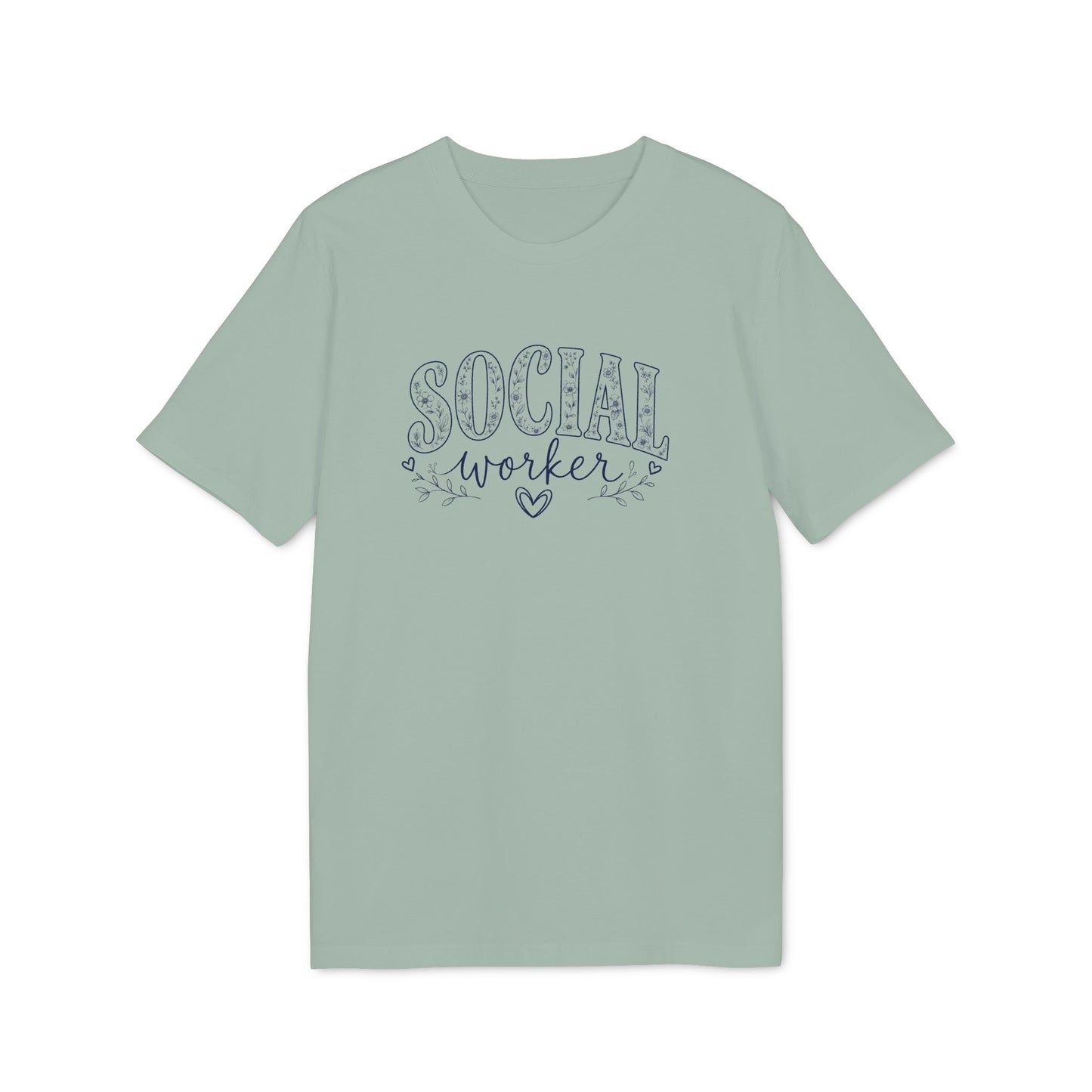 Social Worker T-Shirt — Handwritten Floral Social Worker Tee