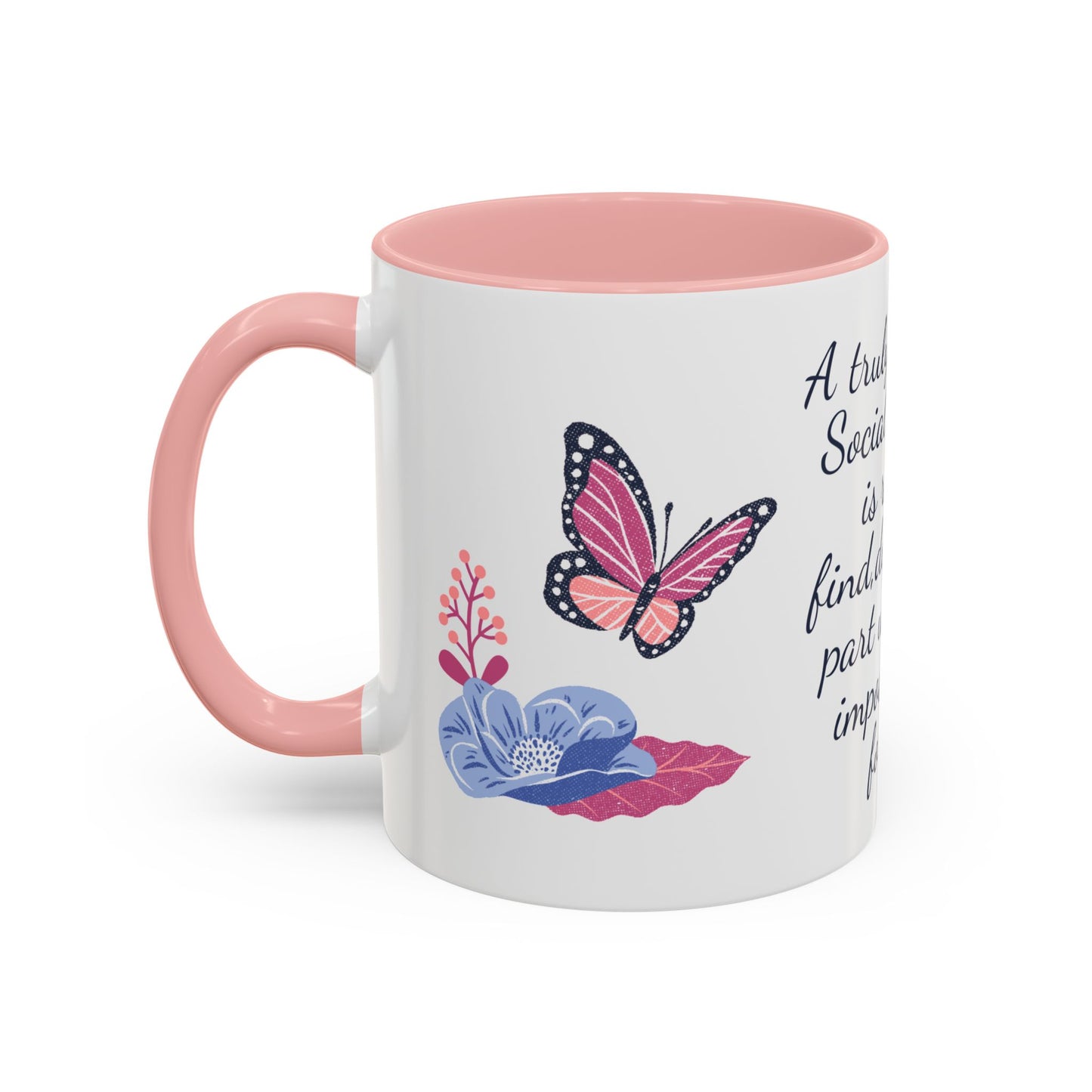 Social Worker Appreciation Coffee Mug — “A Truly Amazing Social Worker” Floral Accent