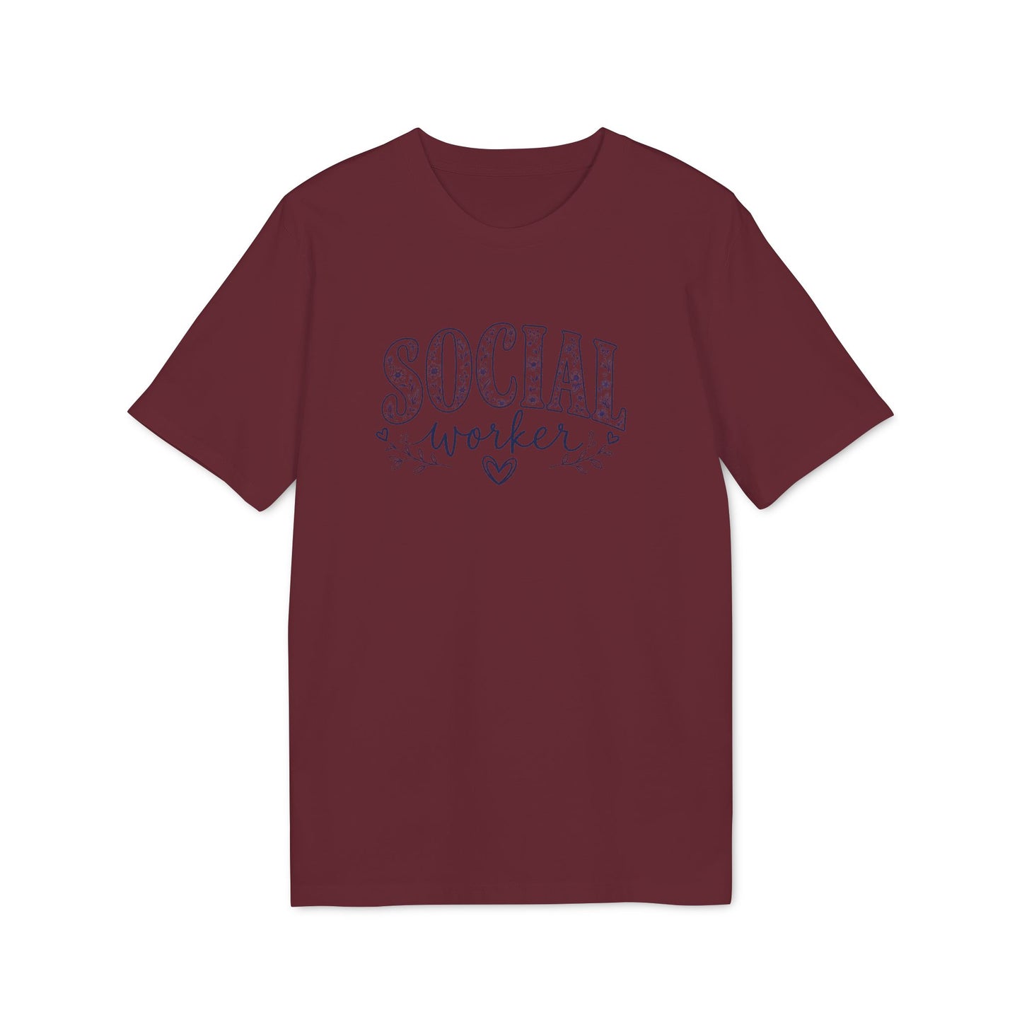 Social Worker T-Shirt — Handwritten Floral Social Worker Tee