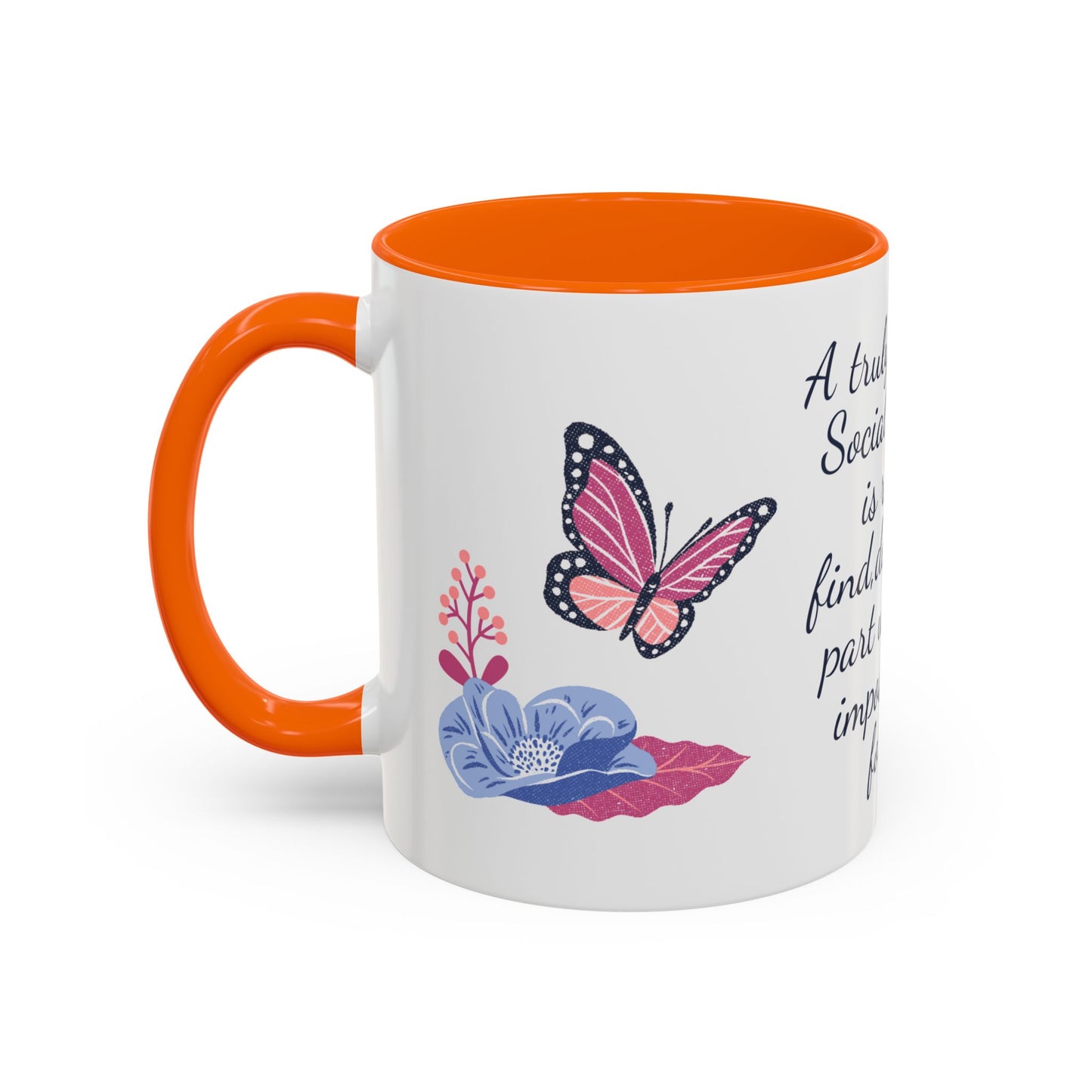 Social Worker Appreciation Coffee Mug — “A Truly Amazing Social Worker” Floral Accent