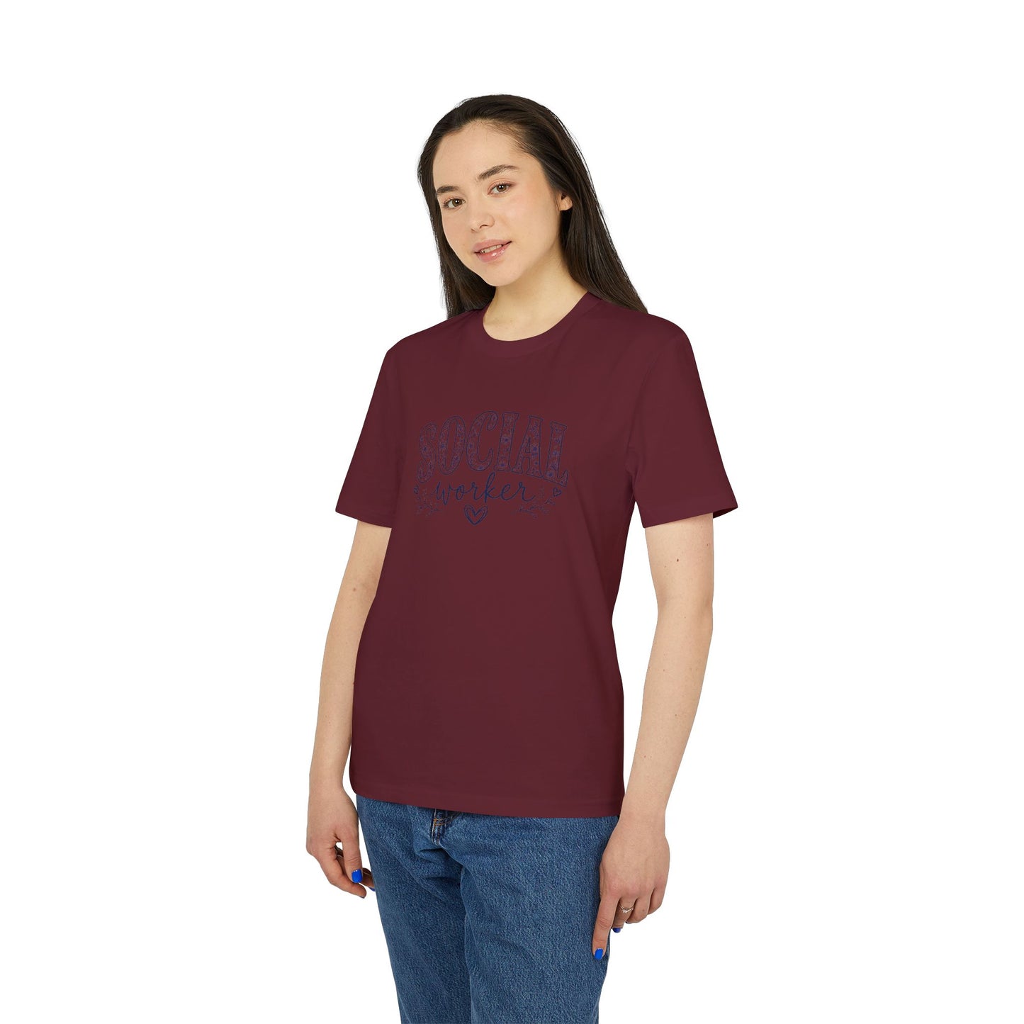 Social Worker T-Shirt — Handwritten Floral Social Worker Tee