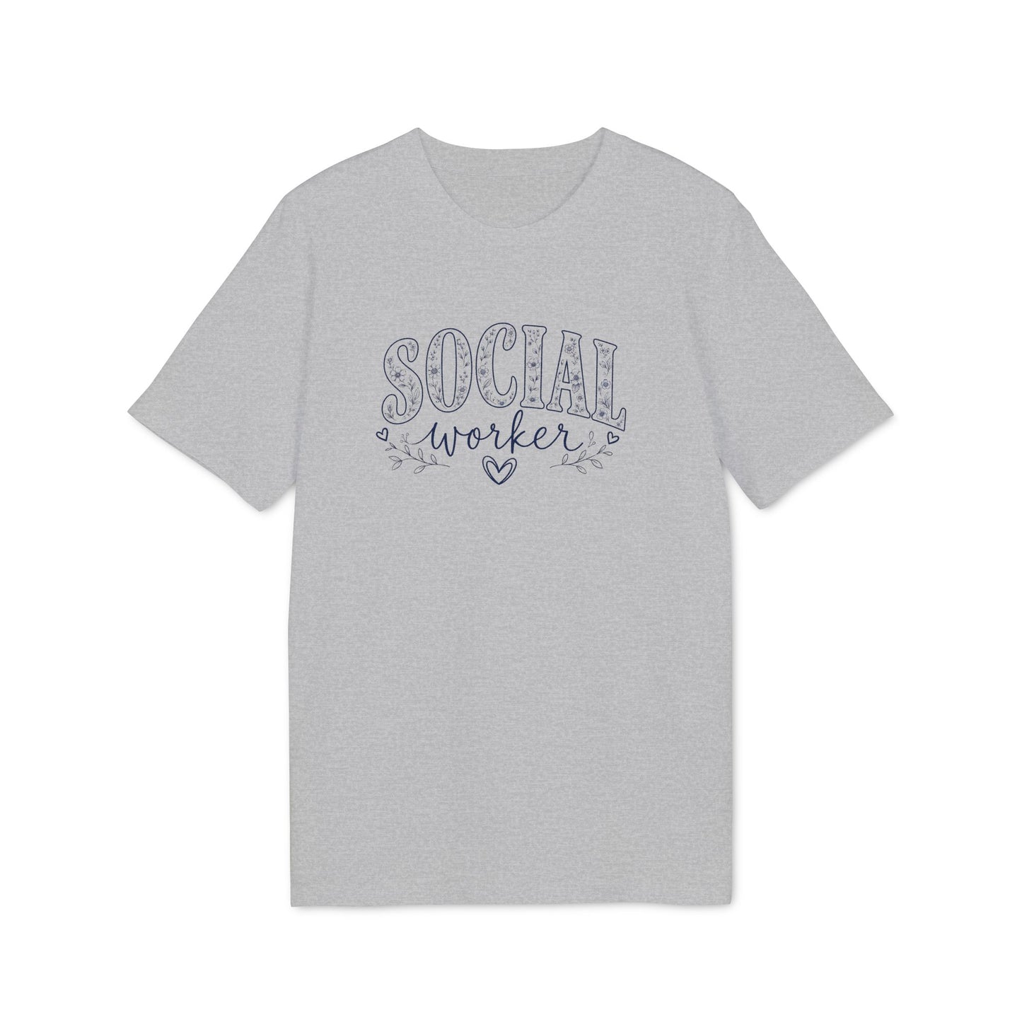 Social Worker T-Shirt — Handwritten Floral Social Worker Tee