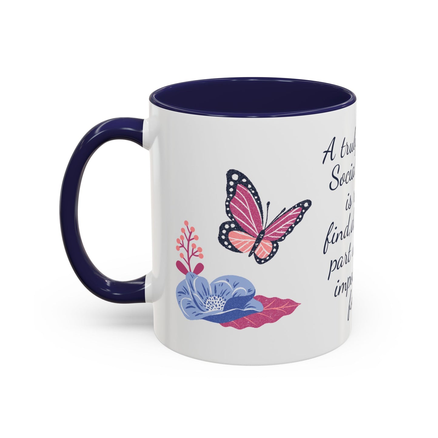 Social Worker Appreciation Coffee Mug — “A Truly Amazing Social Worker” Floral Accent