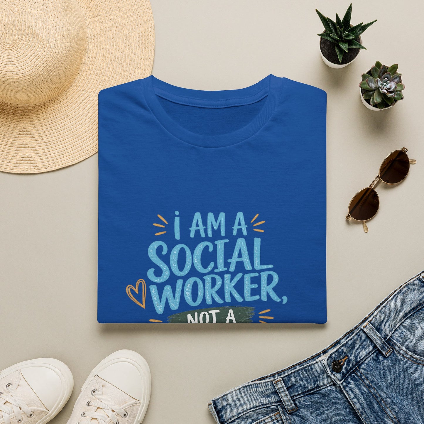 Social Worker T-Shirt — “I Am a Social Worker, Not a Magician” Casual Tee