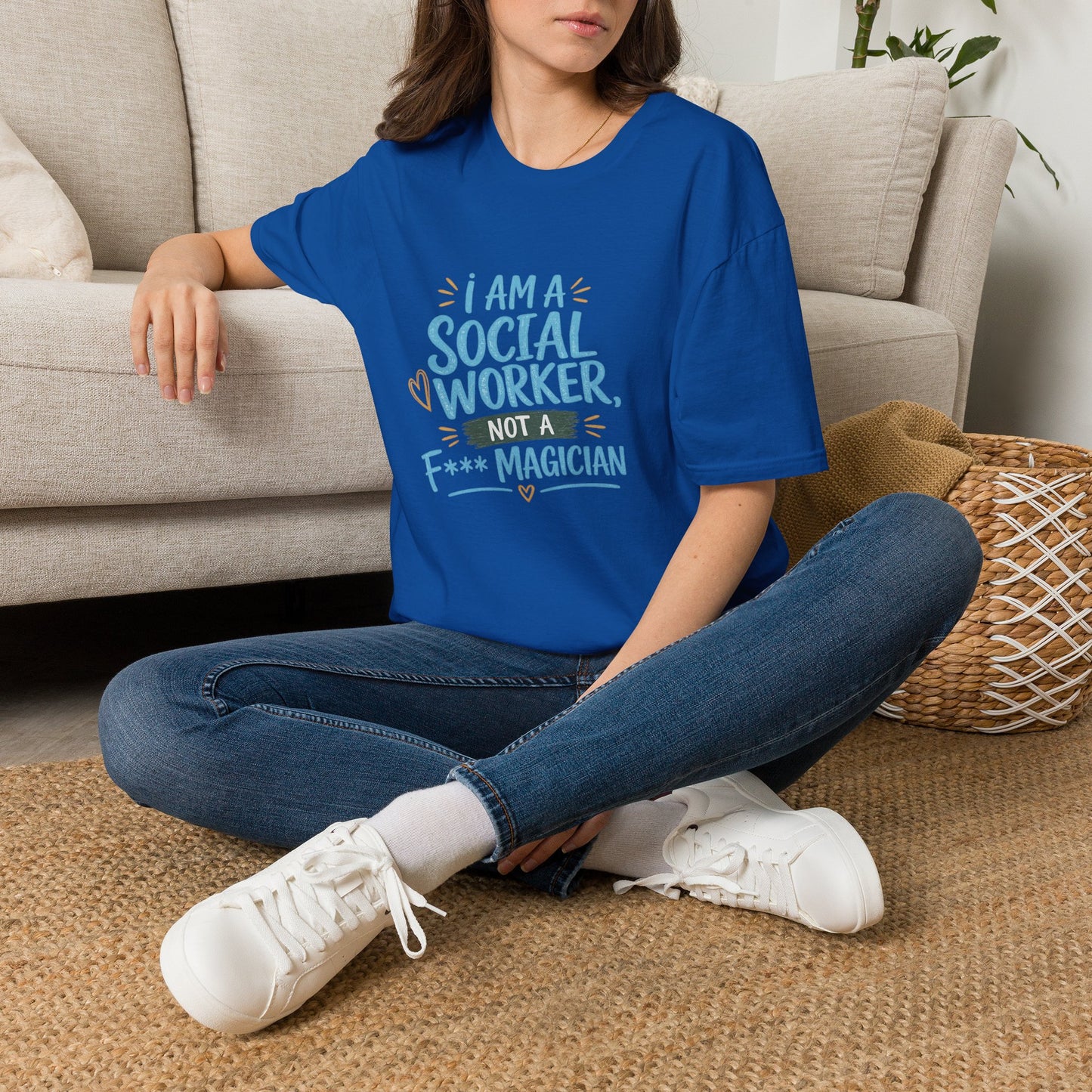 Social Worker T-Shirt — “I Am a Social Worker, Not a Magician” Casual Tee